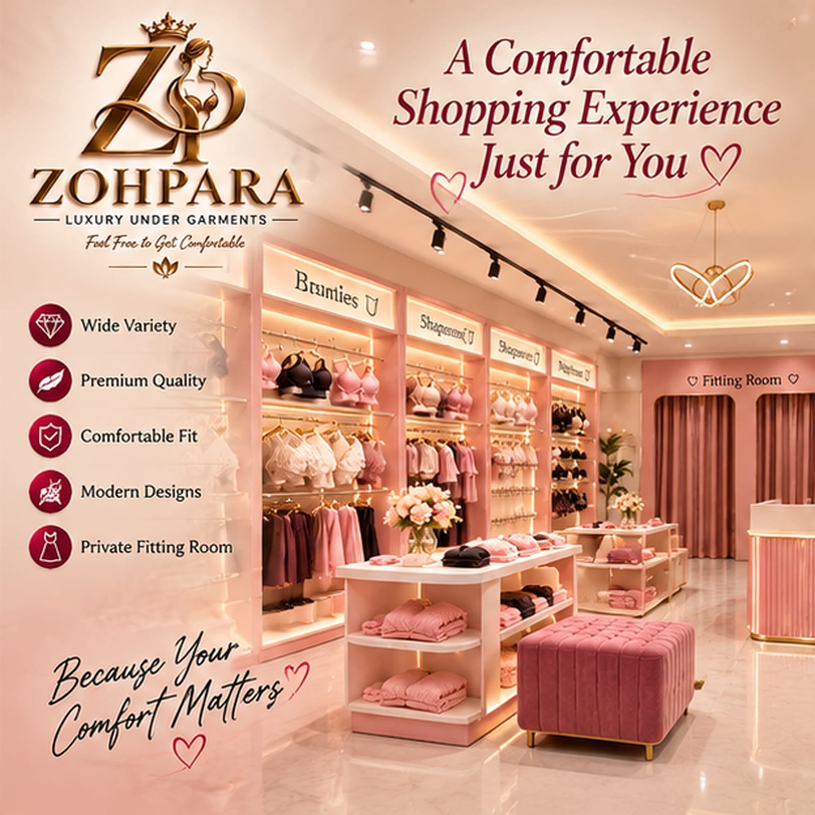 A comfortable shopping experience just for you