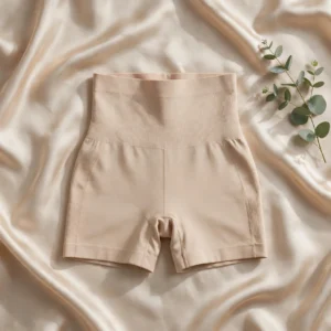 Blush Pink High-Waist Shaping Shorts