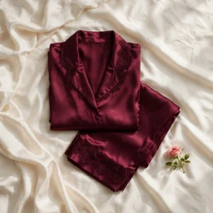 Peach Satin Lounge Set